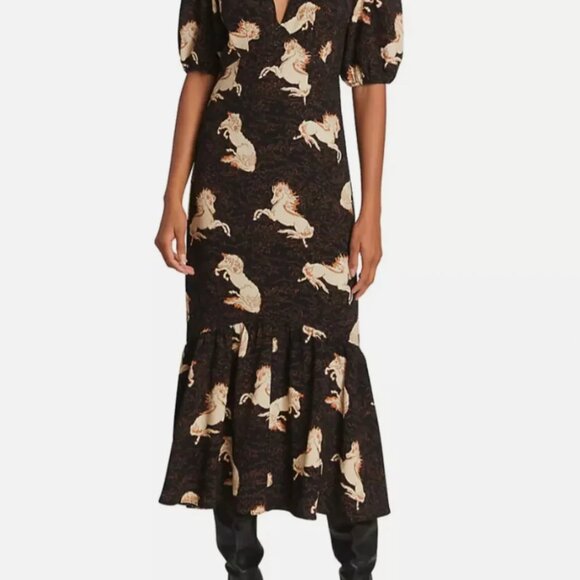 Rhode Pony Print Ester Dress – Lightweight & Iconic! 🖤🐎